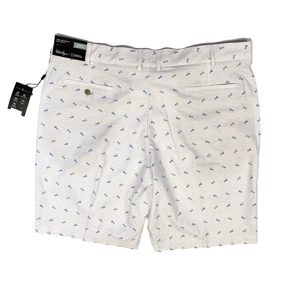 Walter Hagen Perfect 11 Shorts Size 40 White Mini Golf Cart Print 10" Inseam NWT - Picture 11 of 16